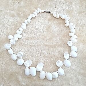Snow white shells necklace